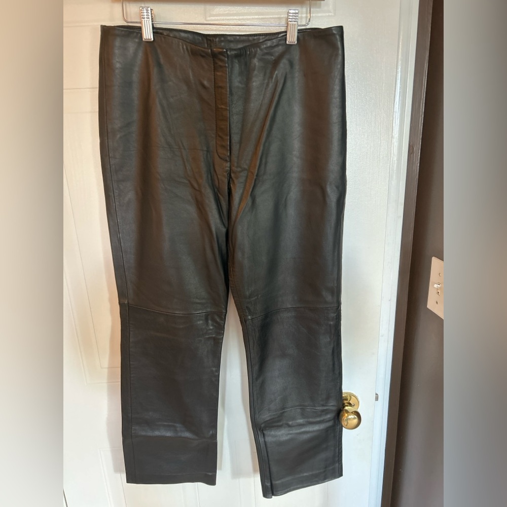 Brandon Thomas Black Leather Pants